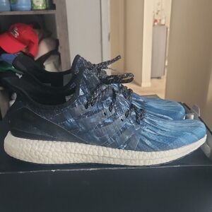 adidas Blue and Black Athletic Shoes